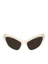 Balenciaga 'curved Cat Eye' Sunglasses In White