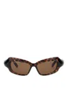 Balenciaga Eyewear Palazzo Rectangle Sunglasses In Brown