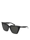 Balenciaga Black Squared Cat-eye Sunglasses In Black