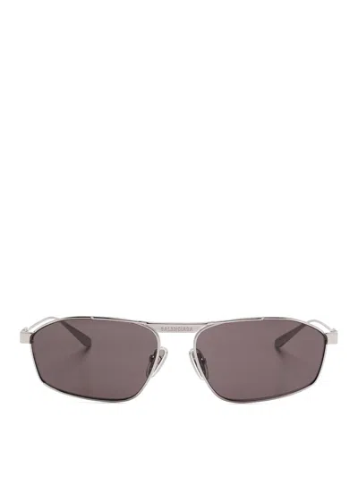 Balenciaga Tag 30 D-frame Sunglasses In Silver