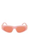 Balenciaga Bb0095s Rectangle-frame Sunglasses In Color Carne Y Neutral