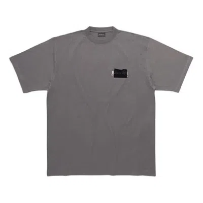 Balenciaga Gaffer T-shirt Large Fit 'grey' In Gray