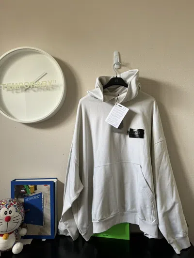 Pre-owned Balenciaga Gaffer Tape Hoodie Size 2 In White
