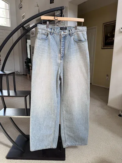 Pre-owned Balenciaga Garde-robe Baggy Pants In Blue