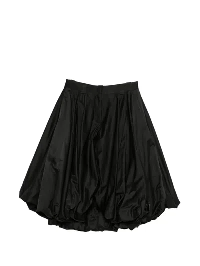 Balenciaga Gathered Midi Skirt In Black