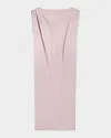 Balenciaga Gathered-shoulder High-neck Midi Sack Dress In Fuxia
