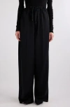 Balenciaga Gender Inclusive Large Fit Poplin Drawstring Pants In Black