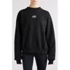 Balenciaga Crewneck Cotton Jersey Sweatshirt In Faded Black