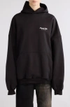Balenciaga Beverly Hills Hoodie In Washed Black/ White