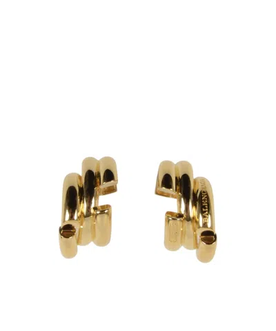 Balenciaga Geometric Earrings In Gold