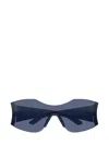 Balenciaga Geometric Frame Sunglasses In 002 Blue Blue Blue