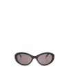 Balenciaga Geometric Frame Sunglasses In Brown