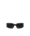Balenciaga Grey Rectangular Ladies Sunglasses Bb0096s 001 51 In Black