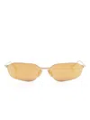 Balenciaga Geometric-frame Sunglasses In Gold