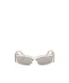 Balenciaga Rectangle-frame Sunglasses In Gray