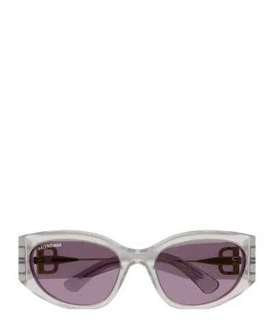 Balenciaga Geometric Frame Sunglasses In White