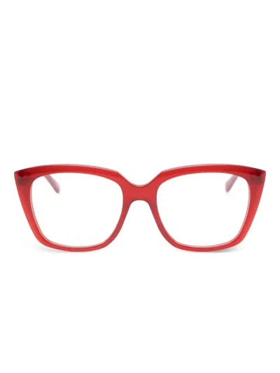 Balenciaga Geometric Glasses In Brown