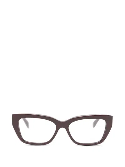 Balenciaga Geometric Logo Glasses In Brown