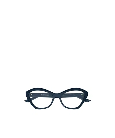 Balenciaga Geometrically Framed Flat Mirror In Blue