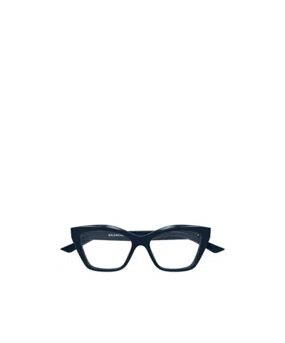 Balenciaga Geometrically Framed Flat Mirror In Blue