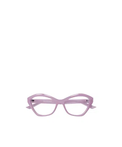 Balenciaga Geometrically Framed Flat Mirror In Purple