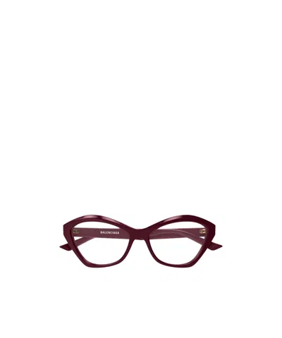 Balenciaga Geometrically Framed Flat Mirror In Red