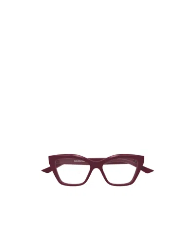 Balenciaga Geometrically Framed Flat Mirror In Red