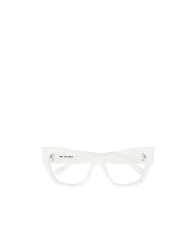 Balenciaga Geometrically Framed Flat Mirror In White