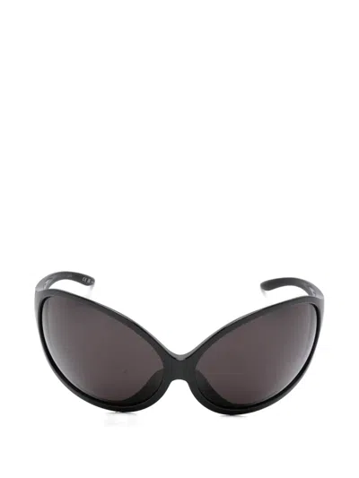 Balenciaga Geometric-frame Sunglasses In Black