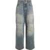 Balenciaga George V Baggy Jeans In Blue