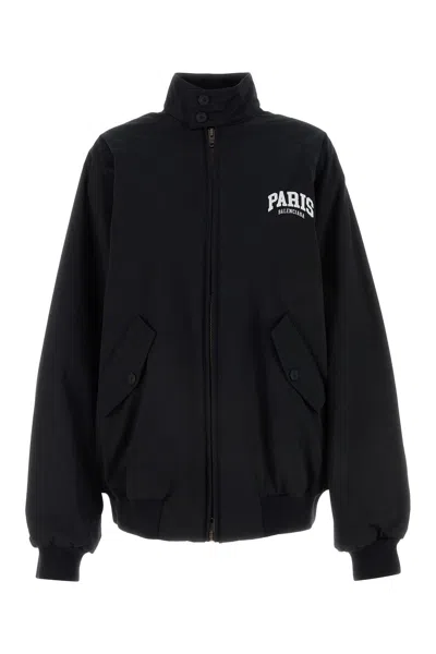 BALENCIAGA BALENCIAGA BLACK COTTON OVERSIZE JACKET