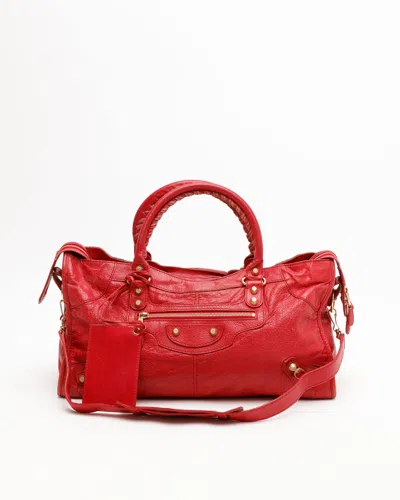 Balenciaga Giant 12 Part Time Bag In Red