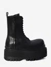 Balenciaga Black Ankle Boots With Logo Plaque On The Front And Side Zips In Leather Man In Black