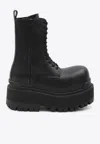 Balenciaga Black Ankle Boots With Logo Plaque On The Front And Side Zips In Leather Man