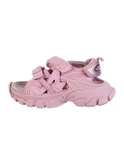 Pre-owned Balenciaga Babies' Girls' Track Double Touch Sandals In Pink
