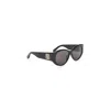 Balenciaga Cat-eye Acetate Sunglasses With Distinctive Logo In Black