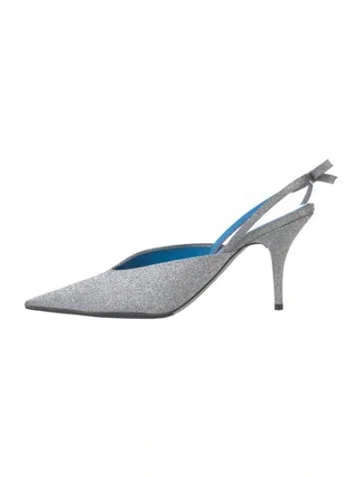 Pre-owned Balenciaga Glitter Glitter Accents Slingback Pumps