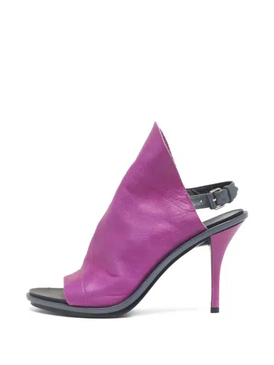 Pre-owned Balenciaga Glove Heeled Sandals In Purple