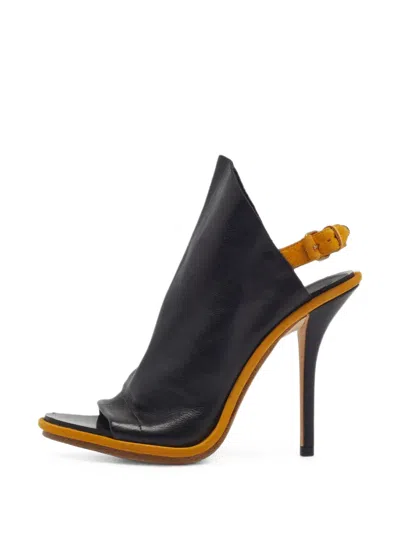 Pre-owned Balenciaga Glove Slingback Sandals In Black