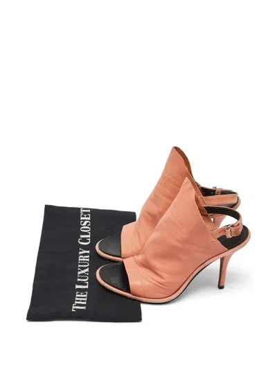 Pre-owned Balenciaga Glove Slingback Sandals In Orange