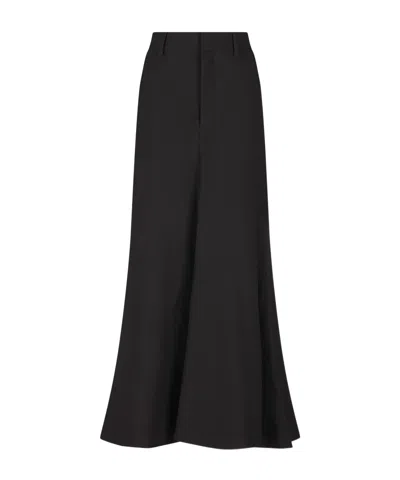 Balenciaga Godet Maxi Skirt In Black