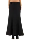 Balenciaga "godet" Maxi Skirt In Black