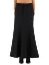 Balenciaga "godet" Maxi Skirt In Black