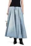 Balenciaga Maxi Skirt With Innovative Design And Five-pocket Style In Blue