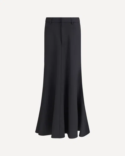 BALENCIAGA GODET MAXI SKIRT IN VIRGIN WOOL