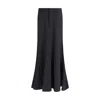 Balenciaga Women Godet Maxi Skirt In Virgin Wool In Black