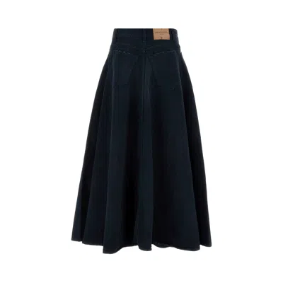 Pre-owned Balenciaga Godet Maxi Skirt 'navy/dirty Dark Blue' | Women's Size 36