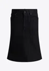 Balenciaga Godet Midi Skirt In Black