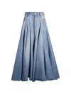 Balenciaga Maxi Skirt With Innovative Design And Five-pocket Style In Blue