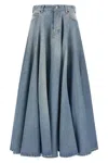 Balenciaga Maxi Skirt With Innovative Design And Five-pocket Style In Blue